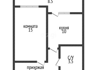 1-комнатная квартира на продажу, 33.3 м2, Краснодар, Тепличная улица, 62/1к5, ЖК Акварели 2