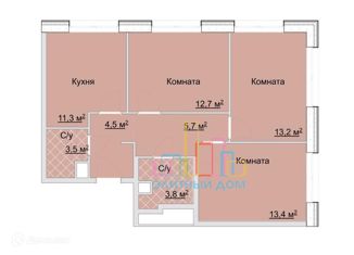 Продается 3-комнатная квартира, 68 м2, Москва, станция Новохохловская, 1-й Грайвороновский проезд, 1
