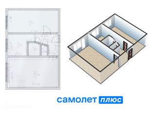 2-комнатная квартира на продажу, 44.9 м2, Кемерово, улица Рукавишникова, 3