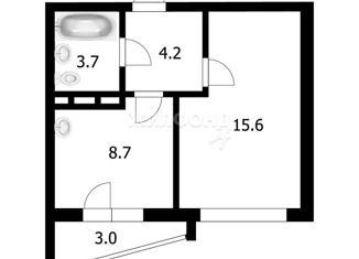 Продается 1-ком. квартира, 32.2 м2, Новосибирск, улица Ясный Берег, 9, улица Ясный Берег