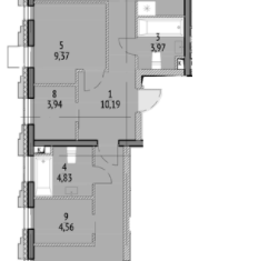 Двухкомнатная квартира на продажу, 76.48 м2, Москва, Автомобильный проезд, 4с4, Автомобильный проезд