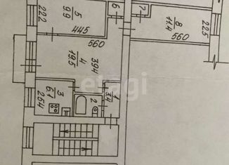 Трехкомнатная квартира в аренду, 56 м2, Новосибирск, улица Державина, 1, улица Державина