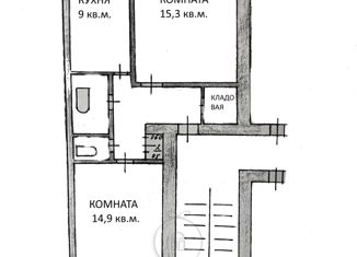 Двухкомнатная квартира на продажу, 54.3 м2, хутор Госпитомник, улица Микрорайон, 4