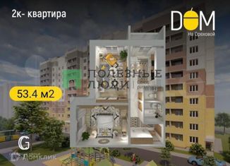 Продается 2-комнатная квартира, 53.4 м2, Ковров, Ореховая улица, 20, ЖК Дом на Ореховой