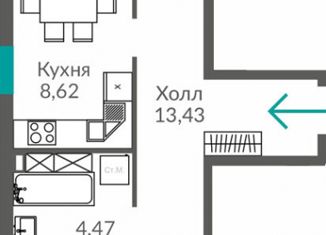 2-комнатная квартира на продажу, 57.91 м2, Симферополь, ЖК Соседи, проспект Александра Суворова, 3