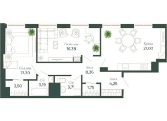 Продается 2-комнатная квартира, 75.6 м2, Санкт-Петербург, Малый проспект Петроградской стороны, 79-81-83, Петроградский район