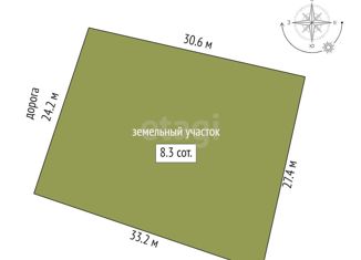 Продажа земельного участка, 8.3 сот., деревня Насекина, Центральная улица