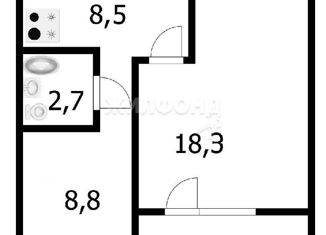 Продается 1-комнатная квартира, 38.3 м2, Обь, Геодезическая улица, 68/5