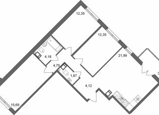 Продажа 3-ком. квартиры, 78.5 м2, городской посёлок Фёдоровское, Счастливая улица, 4