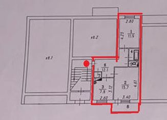 Продам двухкомнатную квартиру, 52.2 м2, село Урыв-Покровка, Центральная улица, 43