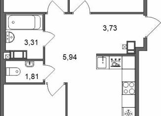 Продажа 3-комнатной квартиры, 77.2 м2, городской посёлок Фёдоровское, Счастливая улица, 4