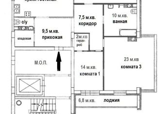 Продам трехкомнатную квартиру, 110.6 м2, Екатеринбург, улица Фрезеровщиков, 35, улица Фрезеровщиков