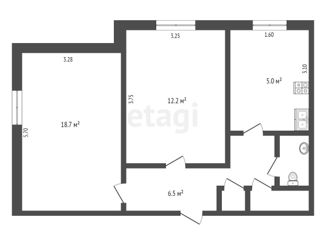 Продаю 2-комнатную квартиру, 45.7 м2, Тобольск, улица Павлова, 22