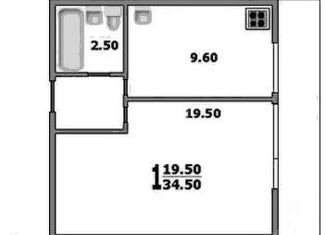 Продаю 1-ком. квартиру, 34.7 м2, Москва, Ковров переулок, 20, Ковров переулок