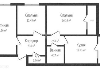 3-комнатная квартира на продажу, 77.9 м2, Краснодар, Севастопольская улица, 6/1, Севастопольская улица