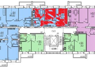 Продается двухкомнатная квартира, 55 м2, Вологда, Северная улица, 36Г, микрорайон Водники