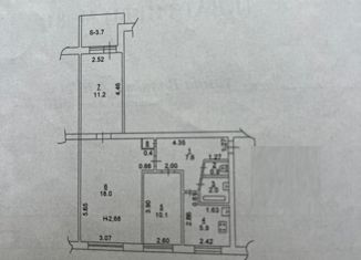 Продается трехкомнатная квартира, 58 м2, Ростов-на-Дону, улица Волкова, 10/2, Ворошиловский район