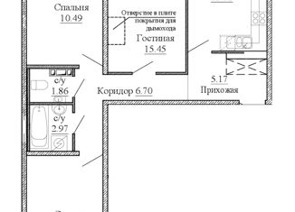 3-ком. квартира на продажу, 75.13 м2, Колпино, Рубежное шоссе, 12