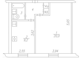 Продаю 1-ком. квартиру, 35.4 м2, Москва, 4-я Новокузьминская улица, 9к2, Рязанский район