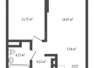 Продается 1-ком. квартира, 40.01 м2, Тюмень, улица Тимофея Чаркова, 87, ЖК Звёздный