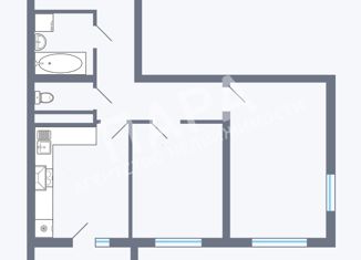 Продажа 2-комнатной квартиры, 51.9 м2, село Курумоч, Шоссейная улица, 3