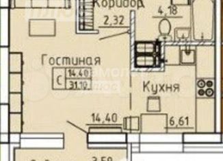 Продается 1-ком. квартира, 31.1 м2, Липецк, улица Б. Хмельницкого, 3