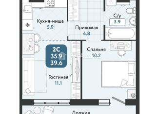 Продается двухкомнатная квартира, 39 м2, Новосибирск, ЖК Венеция, 1-я Чулымская улица, 12с