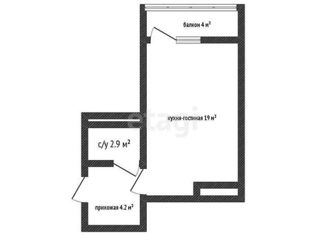 Продается квартира студия, 25.9 м2, Краснодар, Черкасская улица, 64, Черкасская улица