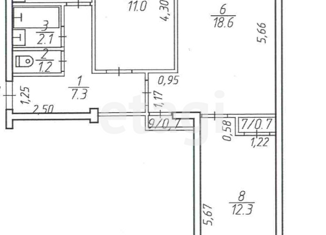 Продажа 3-комнатной квартиры, 60 м2, Петрозаводск, улица Жуковского, 14, район Сулажгора