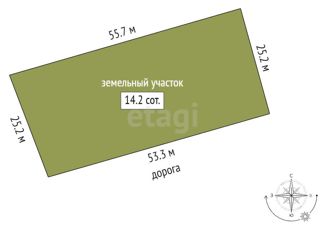 Продажа участка, 14.2 сот., садоводческий массив Михайловский, 4-я улица