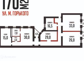 Продажа 5-комнатной квартиры, 170 м2, Ростов-на-Дону, улица Максима Горького, 67, Ленинский район