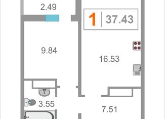 Продается 1-ком. квартира, 37.5 м2, Тюмень, улица Вадима Бованенко, 4к1, ЖК Атамари