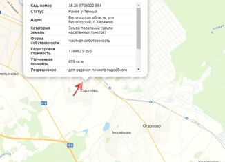 Участок на продажу, 6.5 сот., поселок Харачево