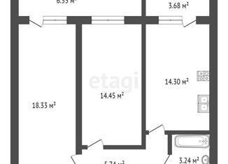 Продам 2-комнатную квартиру, 65.9 м2, Чегем, Р-217 Кавказ, 445-й километр