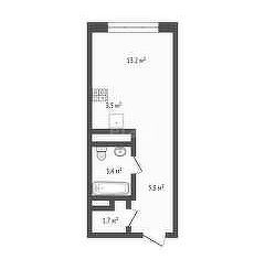 Квартира на продажу студия, 27.6 м2, Москва, улица Берзарина, 32к1, метро Октябрьское поле