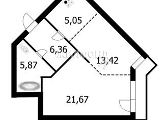 Продается двухкомнатная квартира, 51.8 м2, Новосибирск, площадь Райсовета, 14, площадь Райсовета
