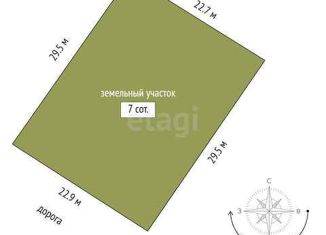 Продам участок, 7 сот., СНТ Виктория-1, Центральная улица, 58л