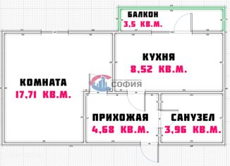 Продается однокомнатная квартира, 36 м2, Архангельск, Московский проспект, 50, ЖК Легенда