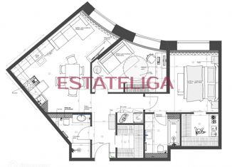 Продажа 3-комнатной квартиры, 84 м2, Москва, улица Лобачевского, 120к1, ЖК Крылья