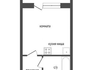 Продажа квартиры студии, 23 м2, Красноярск, улица Калинина, 185, ЖК Глобус