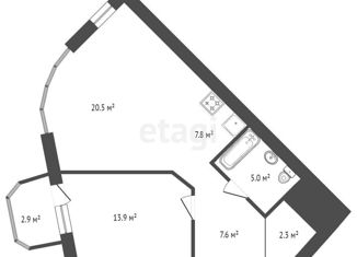 Продажа 2-ком. квартиры, 57.4 м2, Красноярск, улица Весны, 30