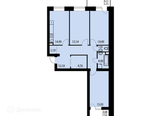 Продается квартира студия, 90.27 м2, посёлок Солнечный, Кленовая улица, 1