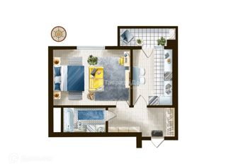 Продаю 1-комнатную квартиру, 46.79 м2, Феодосия, Индустриальный переулок, 4