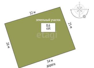 Продаю участок, 8.6 сот., садоводческое некоммерческое товарищество Разбахта