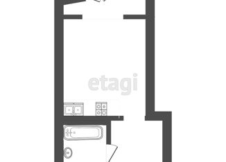 Квартира на продажу студия, 24.6 м2, Тюмень, улица Фармана Салманова, 1, ЖК Скандия в Комарово