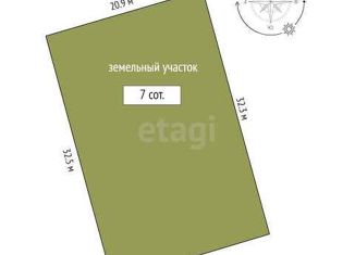 Участок на продажу, 7 сот., деревня Криводанова