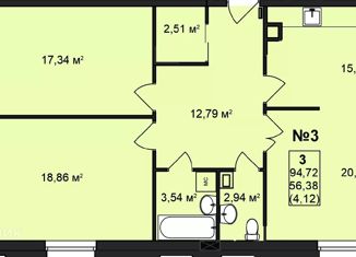 Продаю 3-ком. квартиру, 94.72 м2, Нижний Новгород, улица Гоголя, 14, улица Гоголя