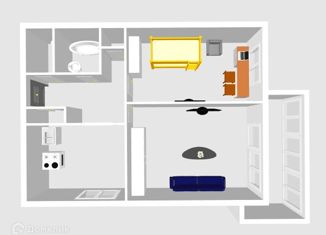 Продается 2-комнатная квартира, 47.6 м2, Ульяновская область, Железнодорожная улица, 13