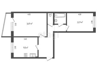 Продажа 2-ком. квартиры, 53.3 м2, Нижневартовск, Северная улица, 24