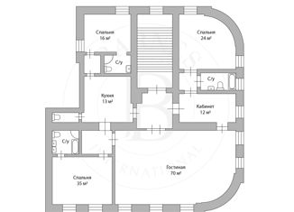 Аренда пятикомнатной квартиры, 200 м2, Москва, Мясницкая улица, вл24/7с2, метро Чистые пруды